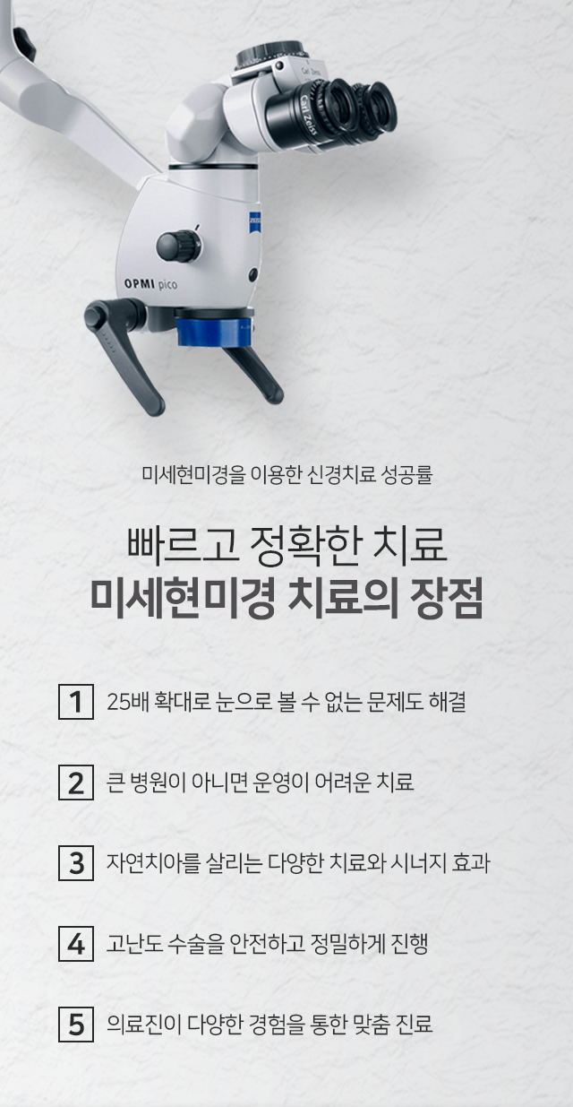 빠르고-정확한-치료-미세현미경-치료의-장점-25배-확대로-눈으로-볼-수-없는-문제도-해결-큰-병원이-아니면-운영이-어려운-치료-자연치아를-살리는-다양한-치료와-시너지-효과-고난도-수술을-안전하고-정밀하게-진행-의료진의-다양한-경험을-통한-맞춤-진료